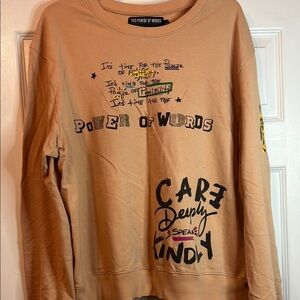 The Power of Words Beige Sweatshirt